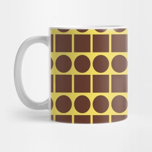 Square and Circle Seamless Pattern - Chocolate Inspired 007#001 Mug